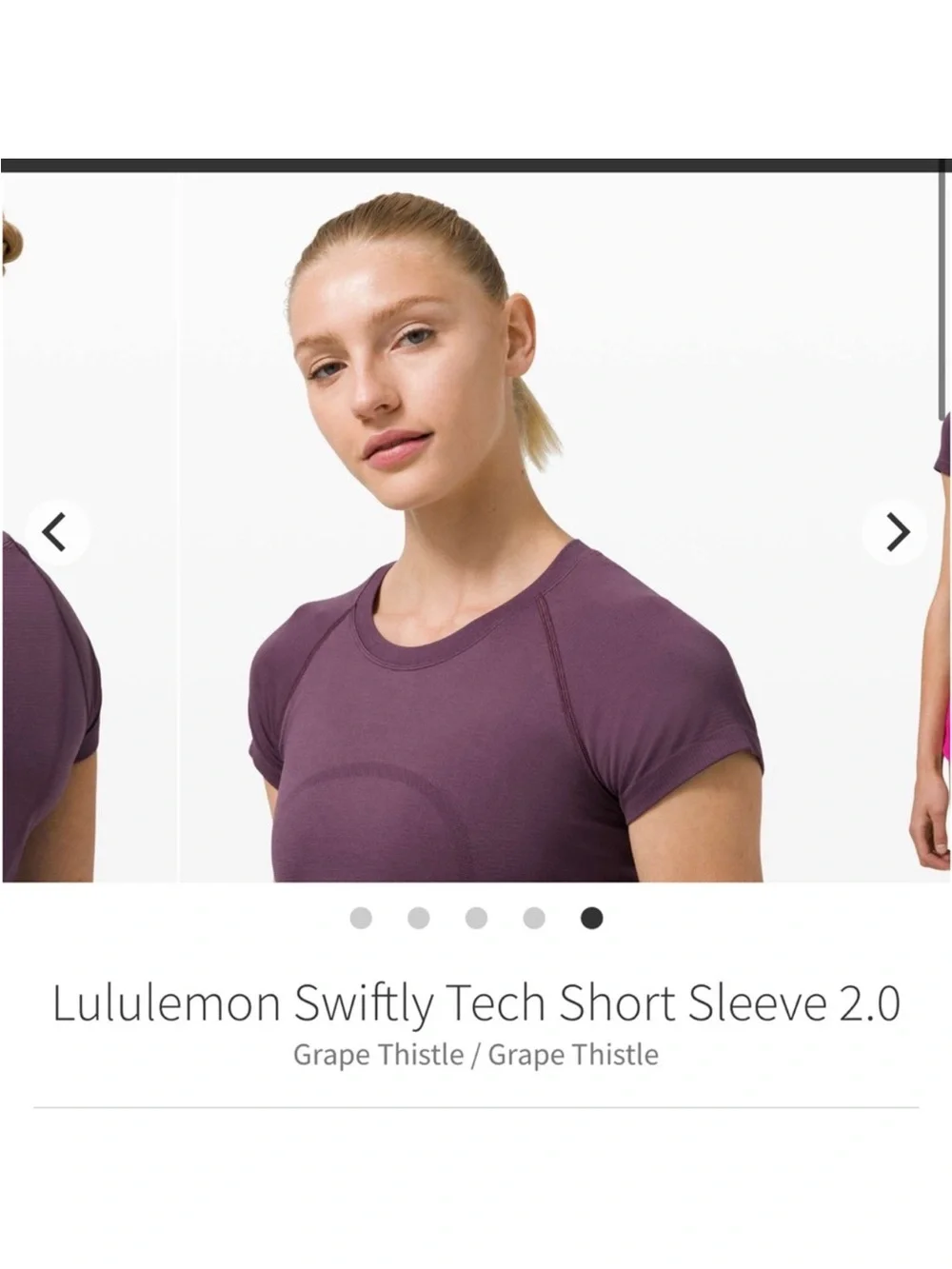 Lululemon Swiftly Tech Short Sleeve Shirt 2.0 Grape Thistle Sz 4
